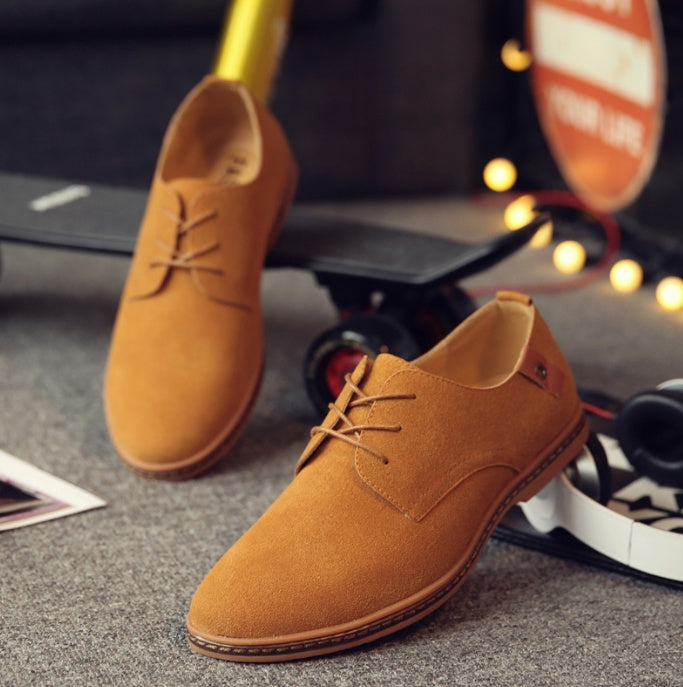 Casual Nubuck Leather Men’s Shoes – Suede Large Size Casual Shoes Nubuck Leather Men's Shoes | Ectron Online