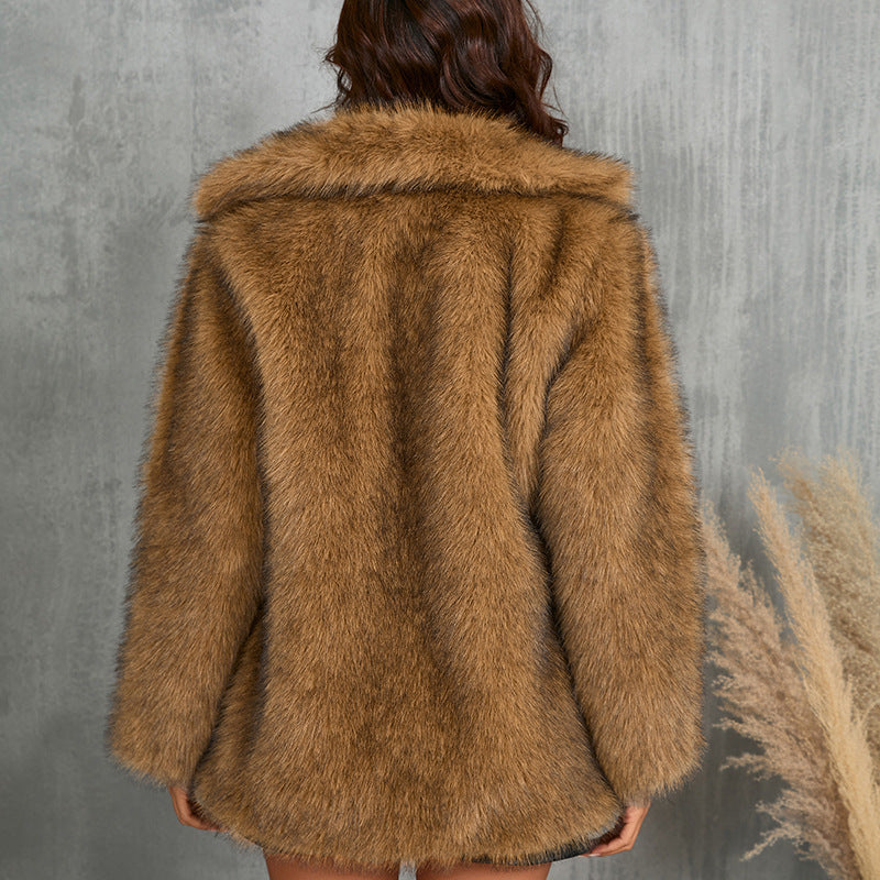 Women's Toka Fur Collar Coat Autumn And Winter Women's Toka Fur Colla | Ectron Online