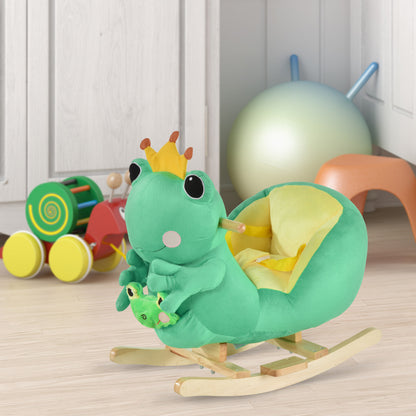 Kids Plush Frog Rocking Horse Toy Kids Ride-On Rocking Horse Toy Frog Styl | Ectron Online