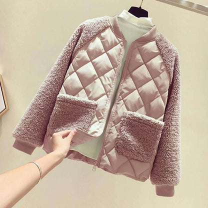 Women's Thickening Short Stitching Cotton-padded Jacket