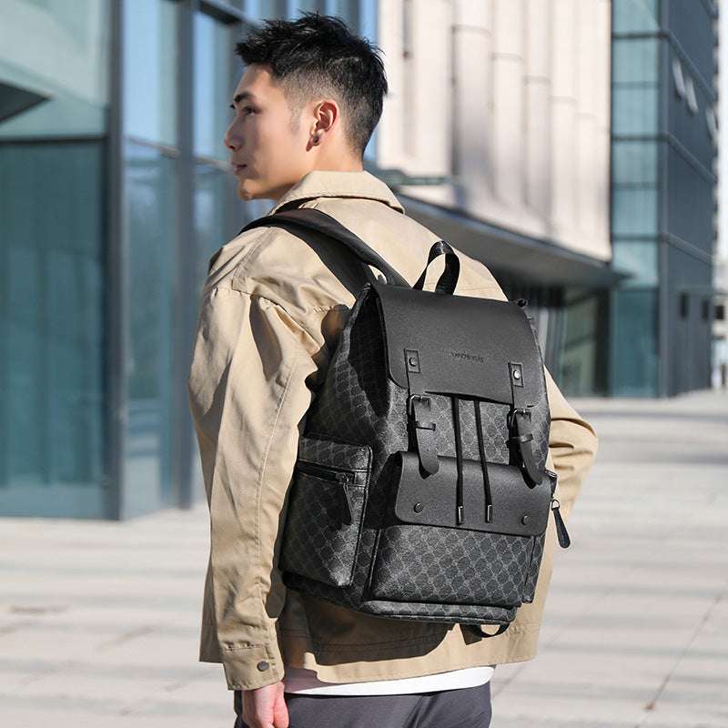 Office Worker Backpack | Plaid & Casual Backpack Men's Plaid Commute Leisure Off | Ectron Online