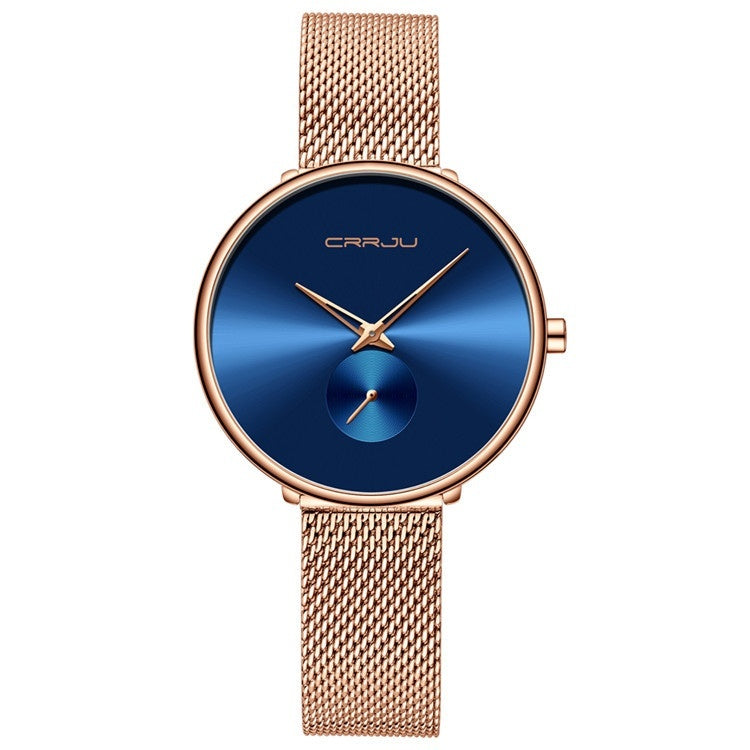 Women's Simple Stainless Steel Mesh Watch Women's Stainless Steel Strap Mesh Strap | Ectron Online