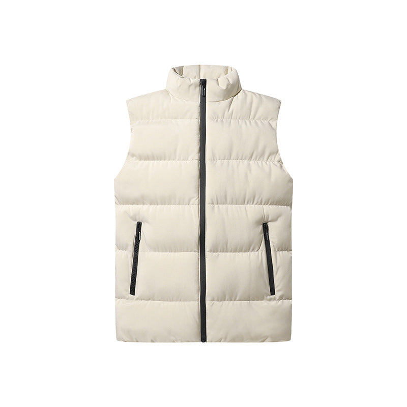 Men's Plus Size Thickened Cotton Vest Coat - Warm Padded Waistcoat