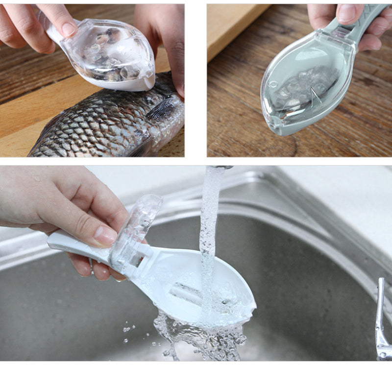 Fish Skin Brush Scraping Fish Scale Brush Grater Quick Disassembly Fish Knife Cleaning Peeling Skin Scraper Scraper Fish Scaler Kitchen Tools