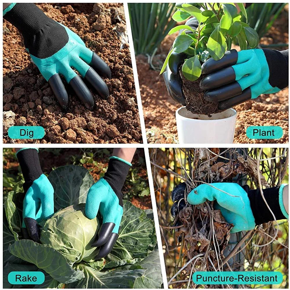 Garden Gloves With Claws Waterproof Garden Gloves For Digging Planting Breathable Gardening Gloves For Yard Work