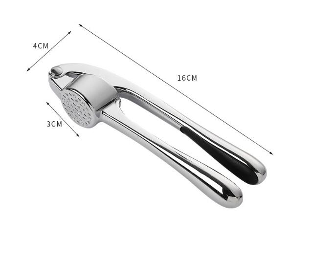 Stainless Steel Color Zinc Alloy Garlic Garlic Press Household Manual Thickening Garlic Masher Garlic Masher