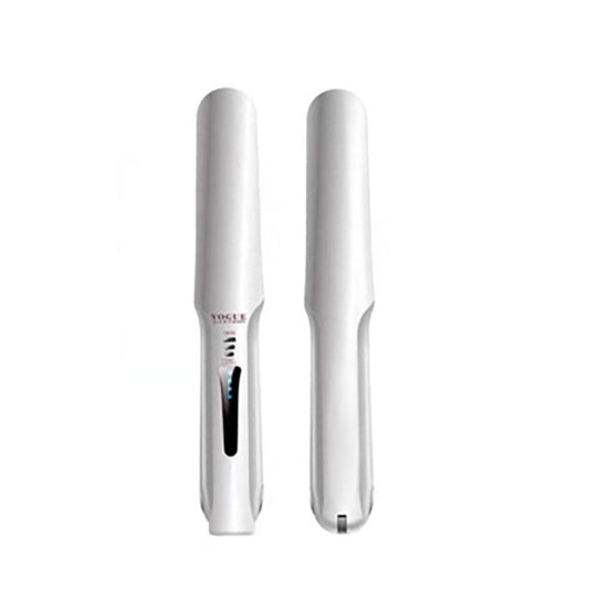 White hair straightener on a white background