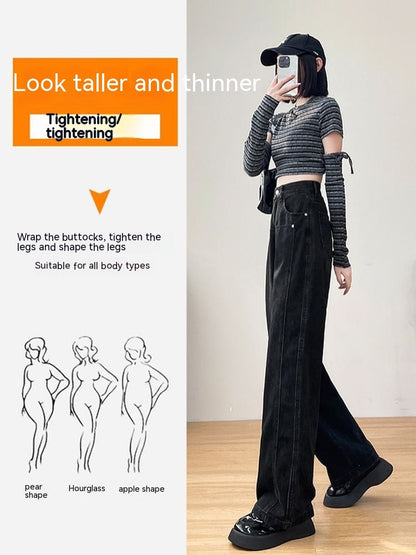 high waist loose leg jeans