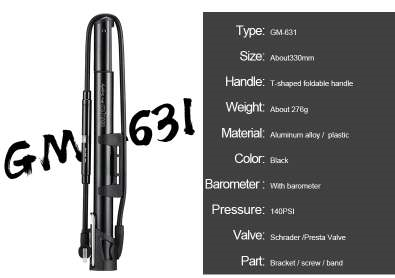 High-pressure bicycle pump