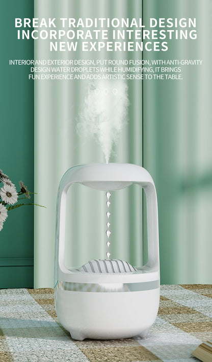 Anti Gravity Humidifier Water Drop Backflow Aromatherapy Machine Large Capacity Office Bedroom Quiet Heavy Fog Household Sprayer