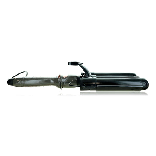 Almost Famous Triple Barrel Clip Curling System by Almost Famous, Charcoal Gray