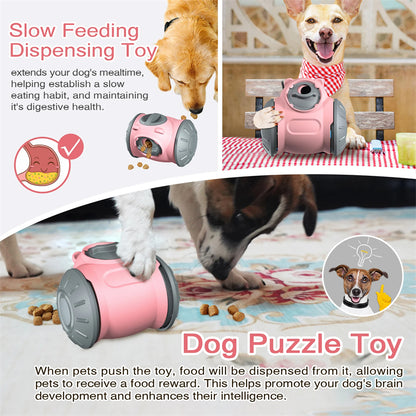 Dog Tumbler Toys Increases Pet IQ Interactive Slow Feeder For Small Medium Dogs Cat Training Balance Car Feeder Pet Toy Pet Products