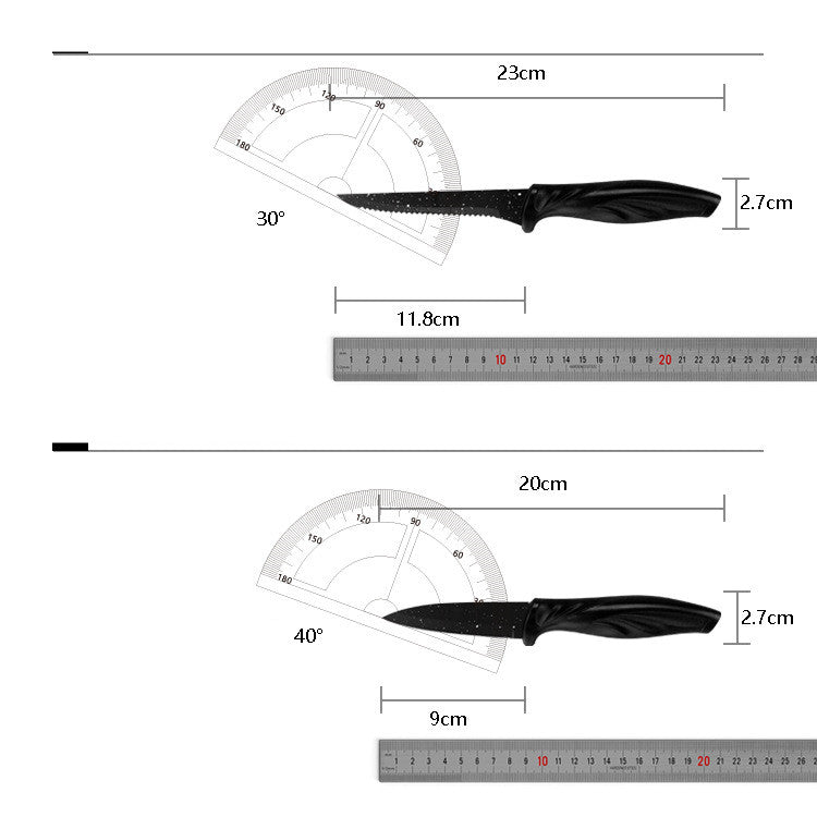 A Full Set Of Kitchen Knives 17 Stainless Steel Knives