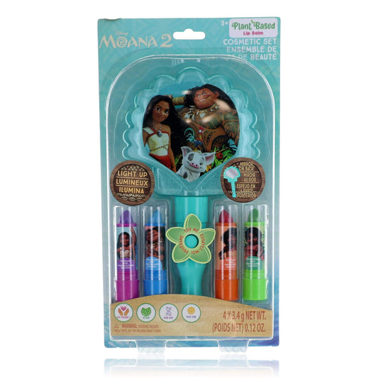 Kids light-up mirror & five lip balm tubes, assorted colors