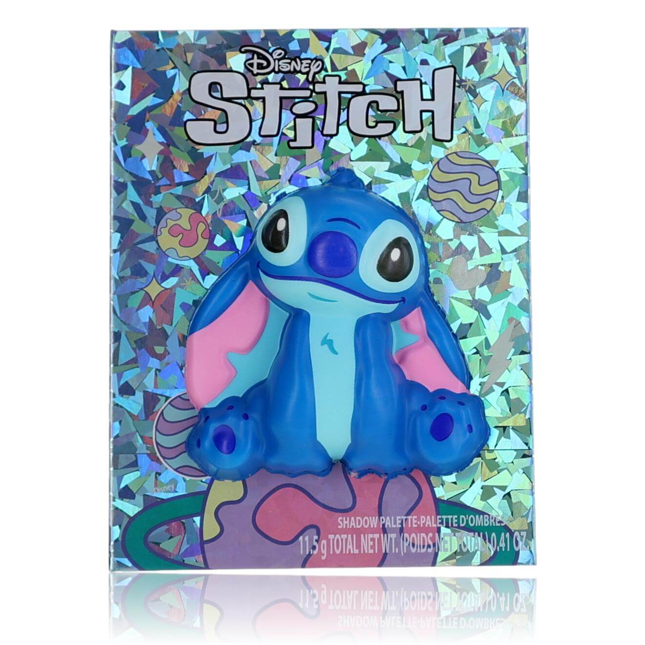 Kids' Stitch eye shadow palette box with Disney logo and colorful Stitch character art