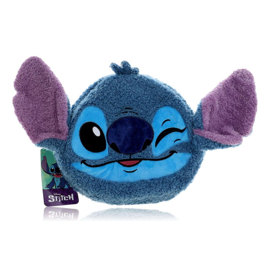 Kids Stitch plush cosmetic bag, blue face with purple ears, character pouch