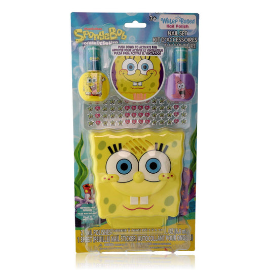 Kids nail set blister pack with cartoon character nail stickers and accessories