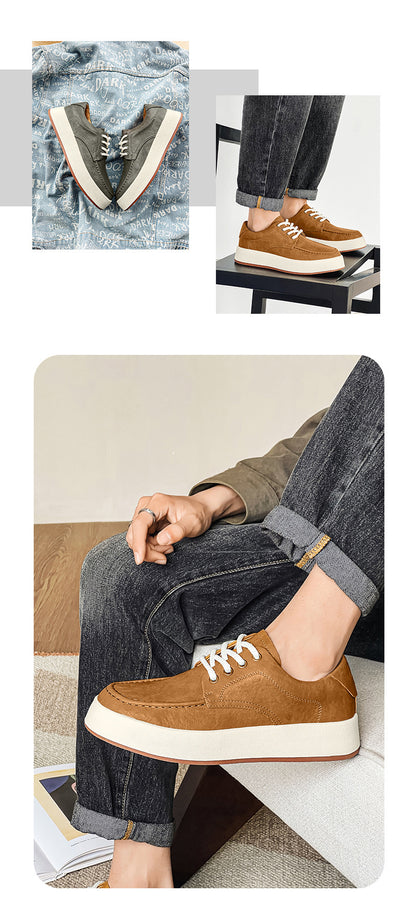 lace-up men's casual sneakers