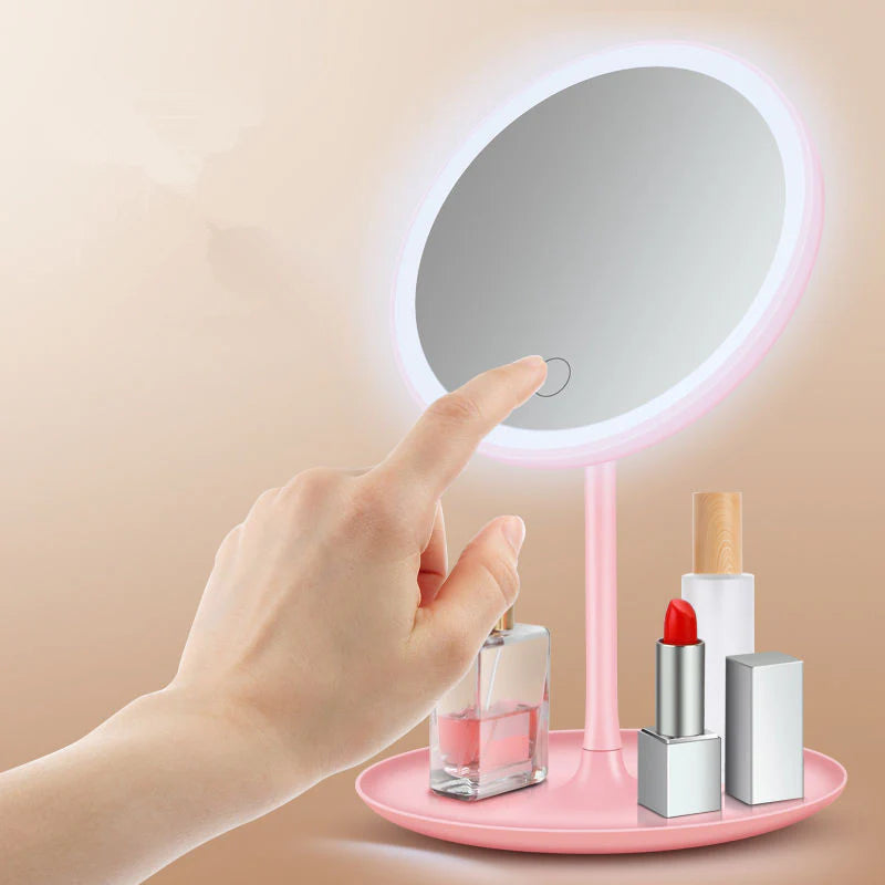 Hot-Selling Makeup Mirror Led Light Mirror Portable Three-Color Adjustable Vanity Mirror Desktop Beauty Dormitory Makeup Mirror With Light Makeup Mirror Led Light | Ectron Online
