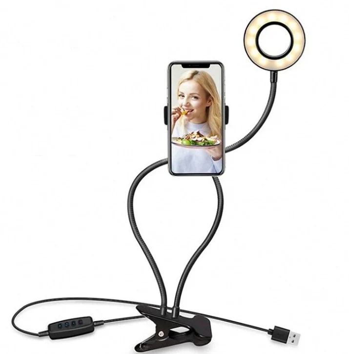 LED Selfie Ring Light | Brighten Your Selfies | Live Streams LED Selfie Ring Light for Live Adjustable Makeup Light-8cm Stand Success | Ectron Online