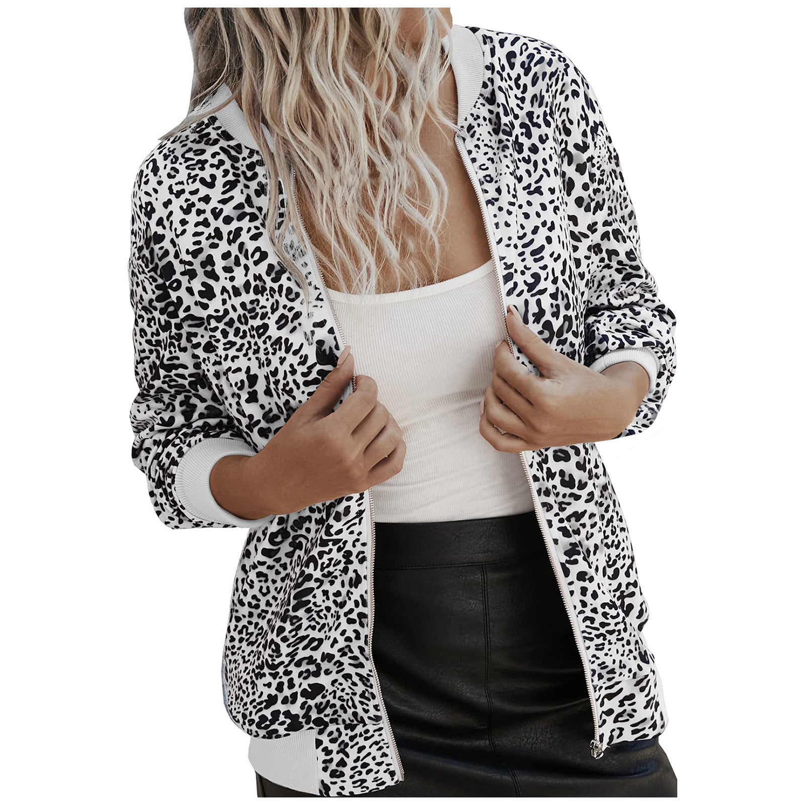 Stylish Leopard Print Jacket for Women Women's Leopard Print Stand Collar Jacke | Ectron Online