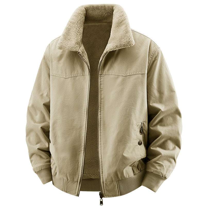 Men's Loose Fleece-Lined Warm Jacket Men's Loose Casual Fleece-lined Thick St | Ectron Online