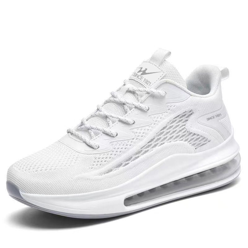 White sneaker with visible brand logo on a white background