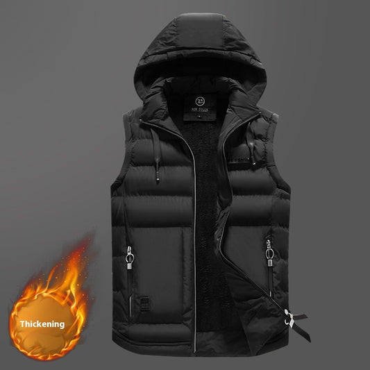 men's cotton vest black