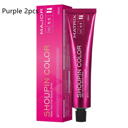 Shoupin Color hair dye with packaging on a white background