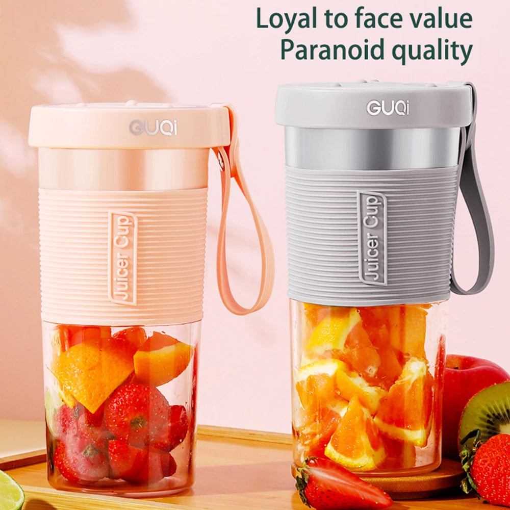 Mini USB Rechargeable Portable Blender Electric Fruit Juicer Kitchen Smoothie Maker Lightweight Sports Bottle Multifunction Blender