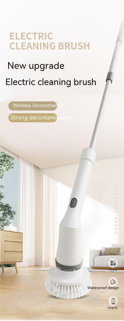 Electric Scrubber Cleaning Wall Long Handle Elbow Telescopic Multifunction Cleaning Brush