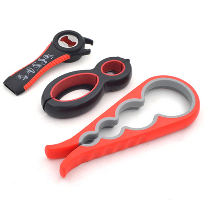 New Can Opener Three-Piece Set Multifunctional 4-In-1 Bottle Opener Set Kitchen Tool