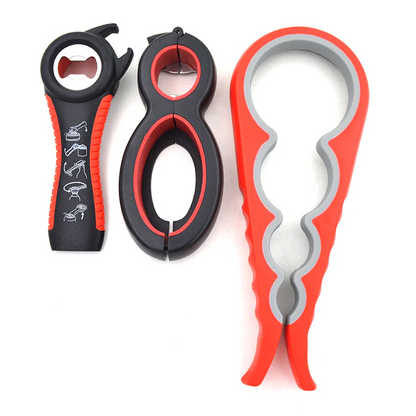 New Can Opener Three-Piece Set Multifunctional 4-In-1 Bottle Opener Set Kitchen Tool