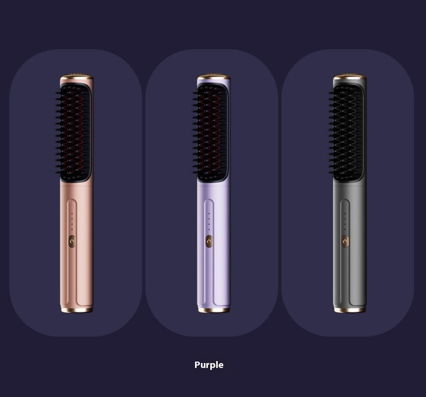 Wireless Hair Straightening & Curling Comb Wireless Straight Comb Anion Does Not Hurt Hair Portable For Curling Or Straightening | Ectron Online