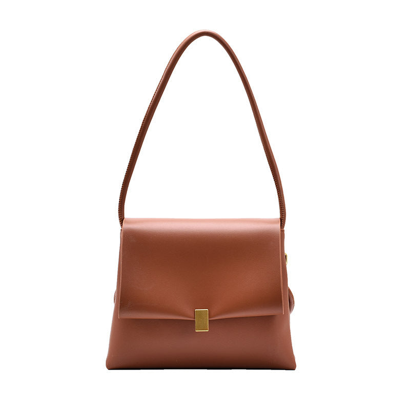 Niche Design Winter Retro Soft Leather Shoulder Bag Niche design bag for women new fashion W | Ectron Online