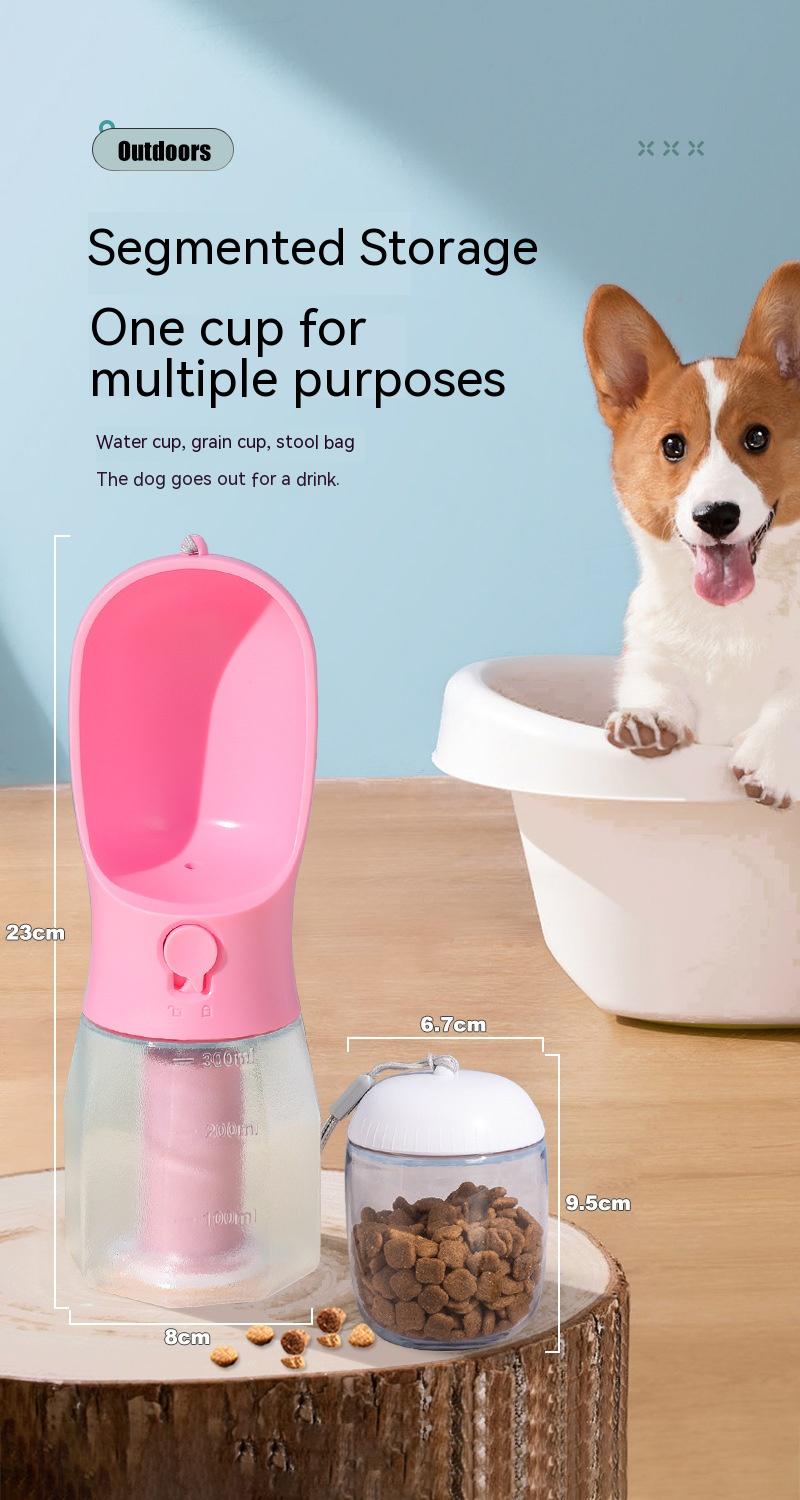 Dog Water Cup Drinking Food Garbage Bag Three-in-one Portable Small Multi-functional Pet Cups Pets Supplies - Ectron Online