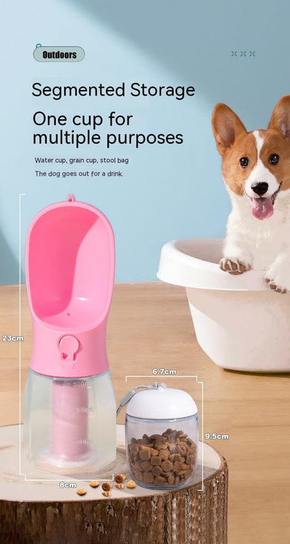 Dog Water Cup Drinking Food Garbage Bag Three-in-one Portable Small Multi-functional Pet Cups Pets Supplies - Ectron Online