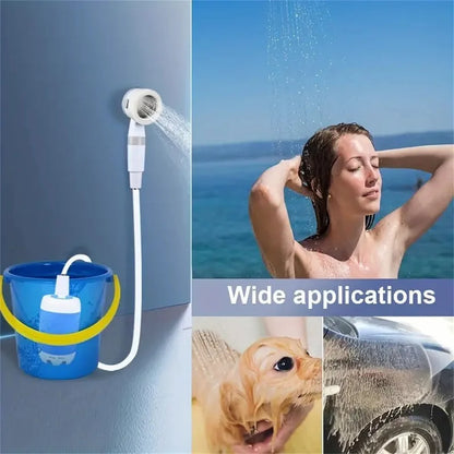 Outdoor Camping Shower Portable Electric Shower Gadgets Waterproof 5000mAh Rechargeable Battery Powered For Hiking Traveling