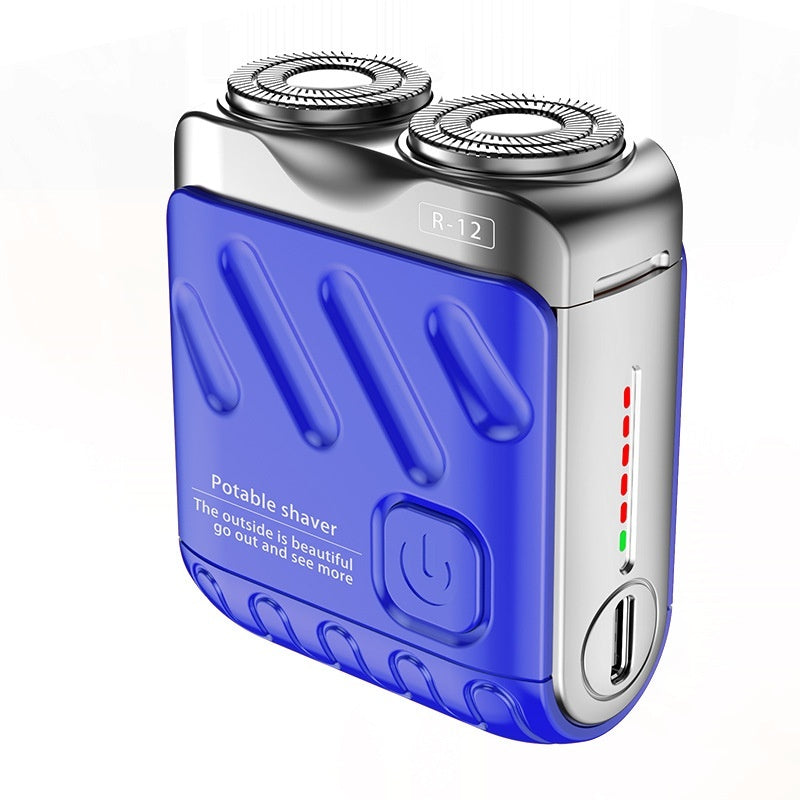 Dual Ring Electric Shaver | Mini Travel Razor for Men Portable Rotary Dual Ring Electric Shave | Ectron Online