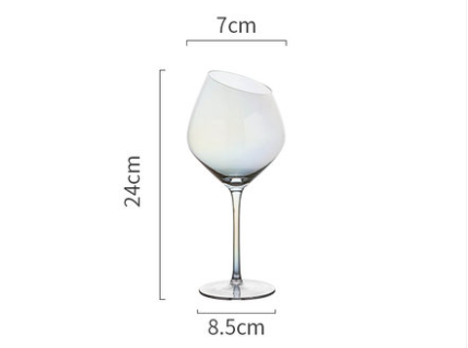 Wine Glass Oblique Mouth, Red Wine Glass Crystal Champagne Glass High-end Goblet Foreign Wine Glass