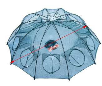 Strengthened 4-20 Holes Automatic Fishing Net Shrimp Cage Nylon Foldable Fish Trap Cast Net Cast Fold Crab Trap Fishing Network - Ectron Online