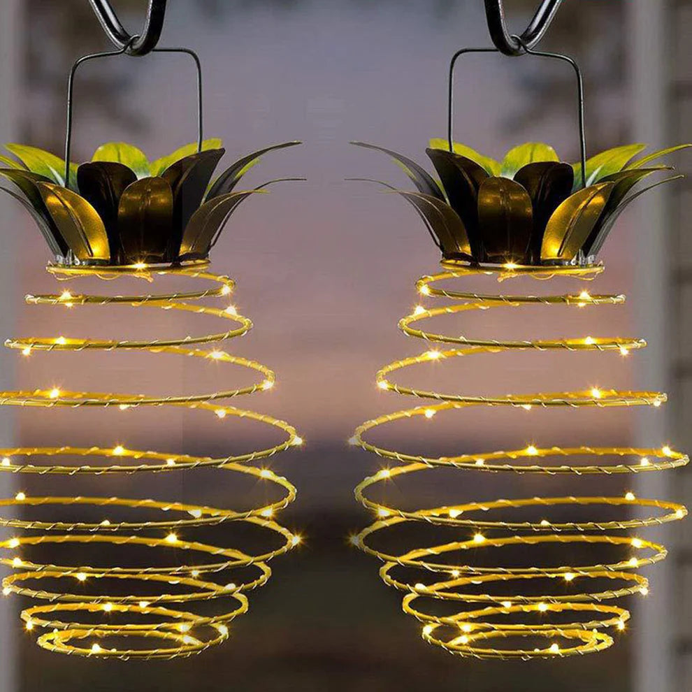 Outdoor Waterproof Garden Pineapple Solar Lights Path Lights Hanging Fairy Lights Solar Led Warm Fairy String Decor Outdoor Lighting | Ectron Online