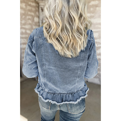 solid color stand collar jacket
