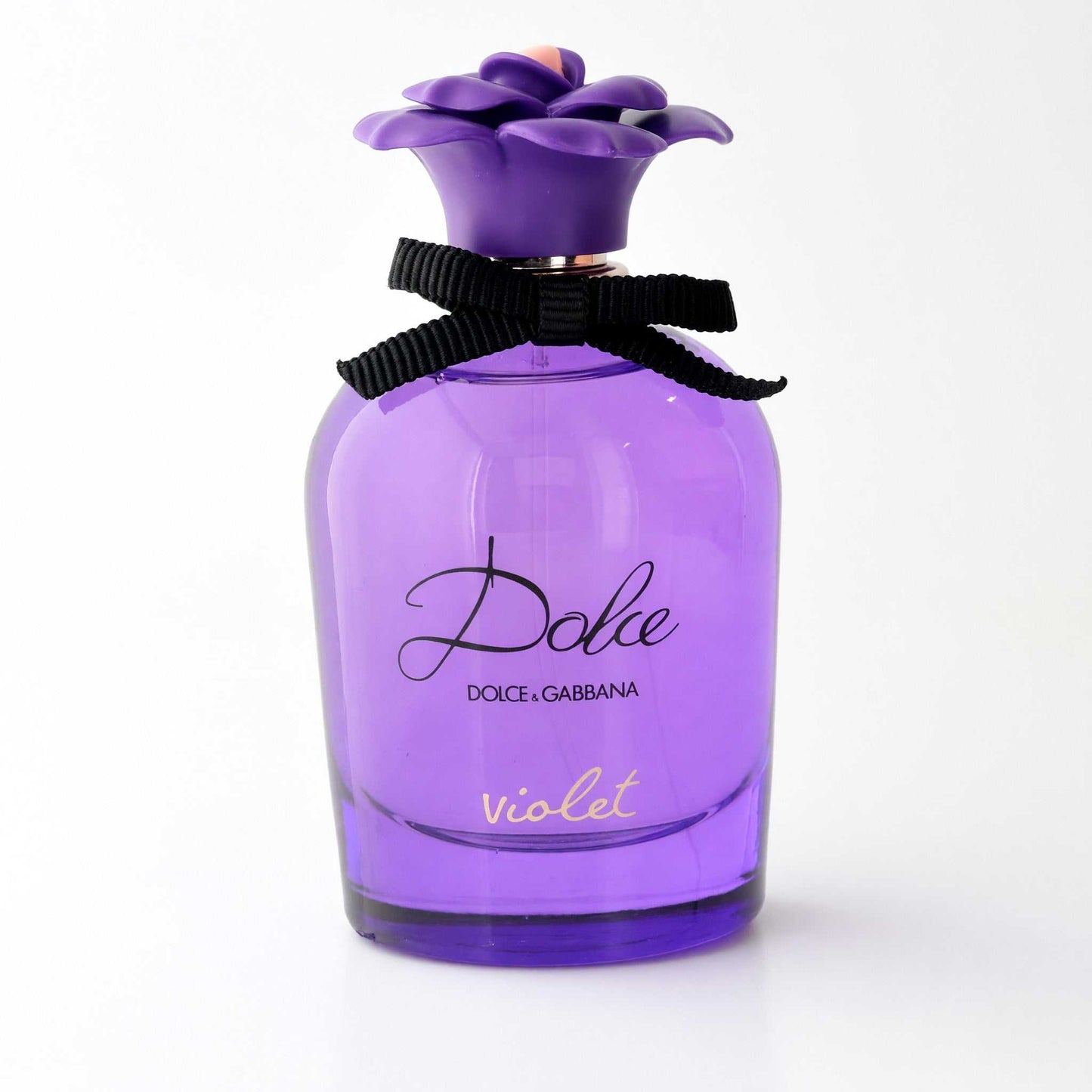 Dolce & Gabbana Dolce Violet tester perfume bottle, purple with ribbon bow
