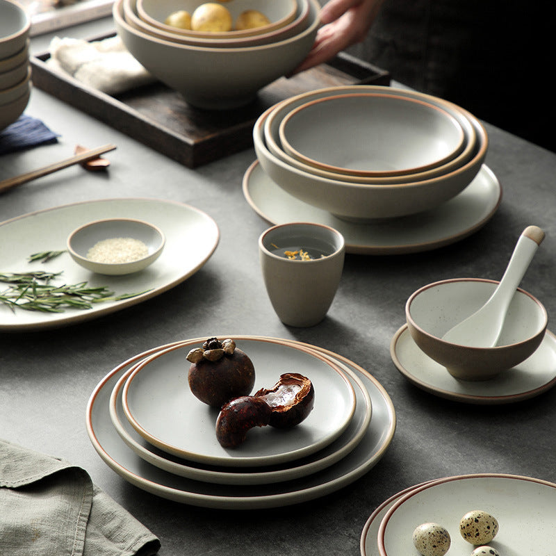 Japanese Ceramic Plate, Dish Plate And Tableware Set