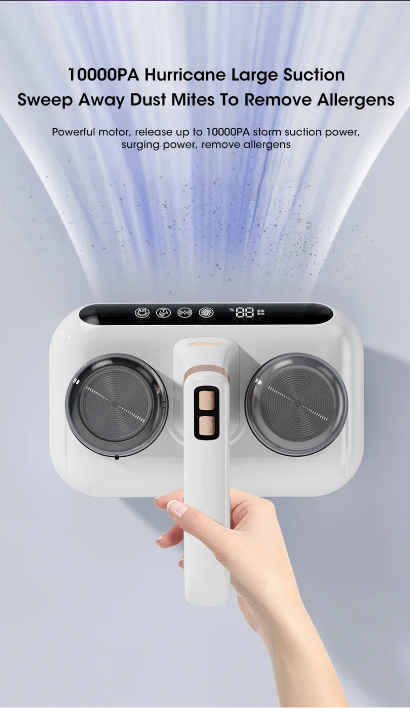 New Mattress Vacuum Mite Remover Cordless Handheld Cleaner Powerful Suction For Cleaning Bed Pillows Home Supplies - Ectron Online