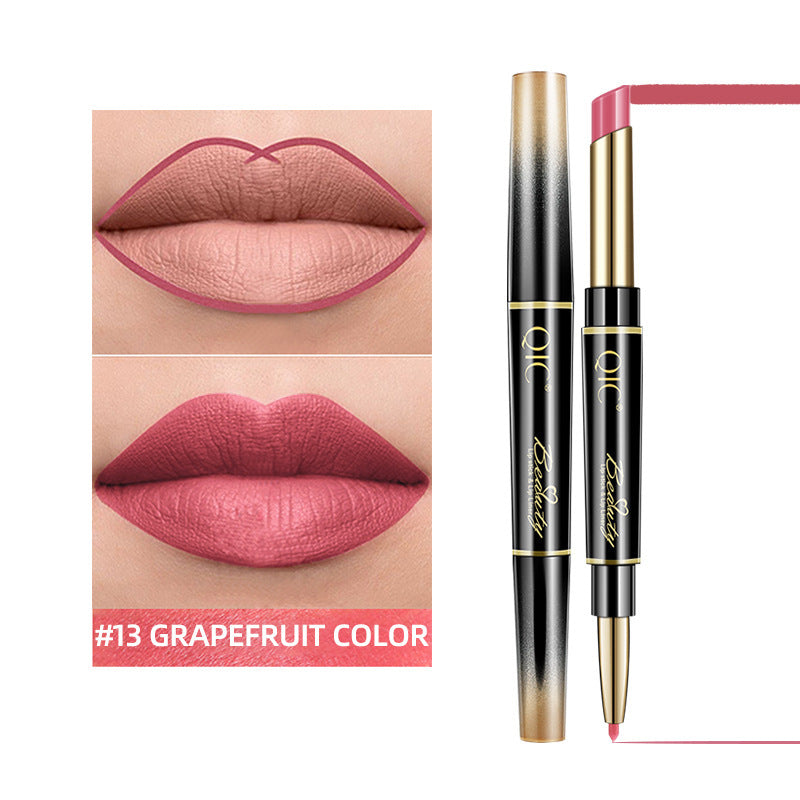 2-in-1 Matte Lipstick & Lip Pencil 2-in-1 Matte Waterproof Non-Stick Lipsti | Ectron Online