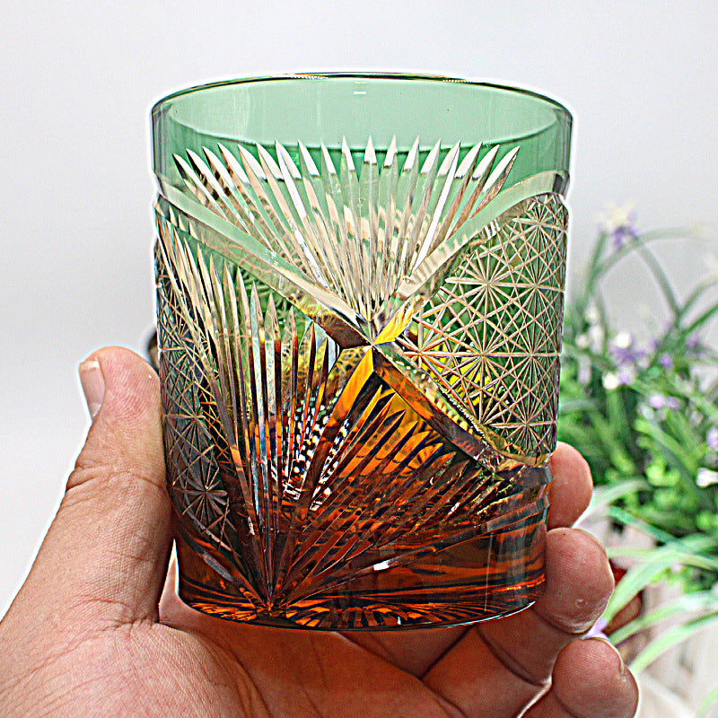 New Crystal Glass Whiskey Glass Carving